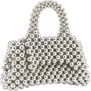 محفظة مسائية مطرزة باللؤلؤ للنساء مصنوعة يدويًا حقيبة يد صيفية لحفلات الشاطئ in Kuwait