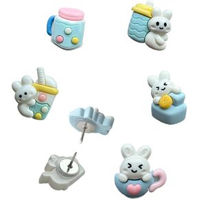 50 قطعة من طبعة أرنب شاي الحليب، طبعة طبعة لطيفة من الراتنج، مناسبة للمنزل، واللوحات البيضاء المكتبية، ولوحة الإعلانات، ولوحة اللوح اللينة لتزيين اللوح الناعم in Kuwait