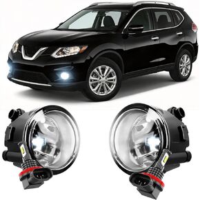 Compatible with Nissan Rogue 2011-2013 Fog Light Assembly, Left+Right Pair, 12V 55W LED Fog Bulb, Plug and Play, 6000k Coolwhite, Pack of 2 in Saudi Arabia