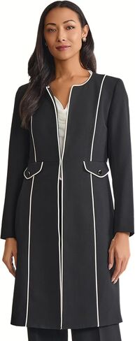 Kasper Women's Corded Piping Trim Topper Coat in Saudi Arabia