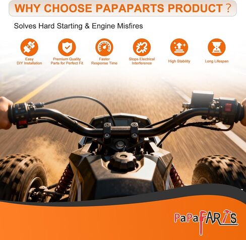 ملف الإشعال وسلك توصيل الإشعال من PAPAPARTS مع أغطية متوافقة مع Polaris Ranger 700 05-09، لـ RZR 800 08-10، لـ Ranger 800 10، لـ Sportsman 700 EFI 05-07، لـ Sportsman 800 05-15 in Saudi Arabia