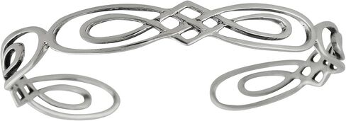 FashionJunkie4Life Sterling Silver Infinity Knot Cuff Bracelet | Celtic Style Adjustable Cuff Design | Adjustable Bracelet Gift for Women & Men in Saudi Arabia
