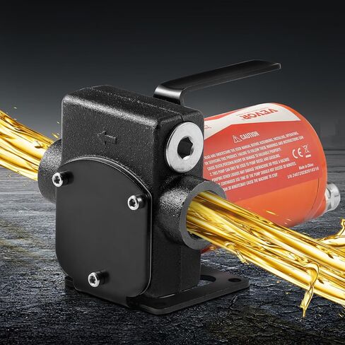 VEVOR 12V DC Fuel Transfer Pump, 5.3 GPM, Portable Electric Diesel Transfer Pump, with Auto Shut-Off Fuel Nozzle, Long Inlet & Outlet Hose, 1/10 HP for Gasoline, Kerosene, Diesel, Methanol Blends in Saudi Arabia