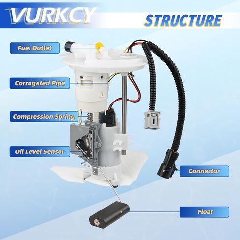 Electric Fuel Pump Module Assembly with Sending Unit Compatible with 2006-2009 Ford Explorer, 2007-2009 Ford Explorer Sport Trac, 2006-2009 Mercury Mountaineer, 4.0L 4.6L, Replace E2454M FG0874 in Saudi Arabia