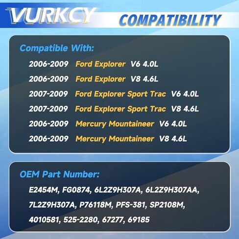 Electric Fuel Pump Module Assembly with Sending Unit Compatible with 2006-2009 Ford Explorer, 2007-2009 Ford Explorer Sport Trac, 2006-2009 Mercury Mountaineer, 4.0L 4.6L, Replace E2454M FG0874 in Saudi Arabia