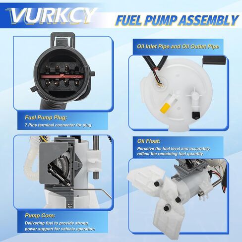 Electric Fuel Pump Module Assembly with Sending Unit Compatible with 2006-2009 Ford Explorer, 2007-2009 Ford Explorer Sport Trac, 2006-2009 Mercury Mountaineer, 4.0L 4.6L, Replace E2454M FG0874 in Saudi Arabia