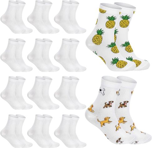 24 Pairs White Sublimation Socks, 10.3 Inch Blank Sublimation High Socks Printable Athletic Crew Sock for Men Women DIY Decoration in Saudi Arabia