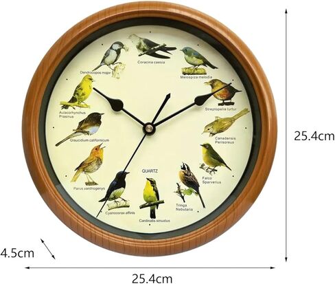 Bird Wall Clock - Original Singing Bird Wall/Desk Clock Decor, 10 inch in Kuwait