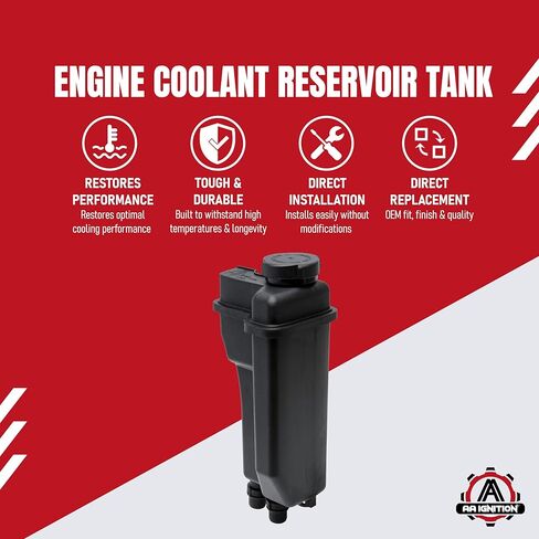 Engine Coolant Reservoir Tank with Cap Replacement by AA Ignition - Compatible with BMW Vehicles - 2.5L 2.8L 3.0L - 525i, 528i, 528it, 530i - Replaces Parts 17111436381, 603-536 in Saudi Arabia