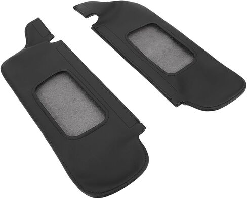 FILFEEL 2Pcs Car Sun Visor Cover, PU Leather Stylish Look Scratch Sun Visor Protector Cover for 1994 to 2004, Easy Installation with Fastener (Black) in Saudi Arabia