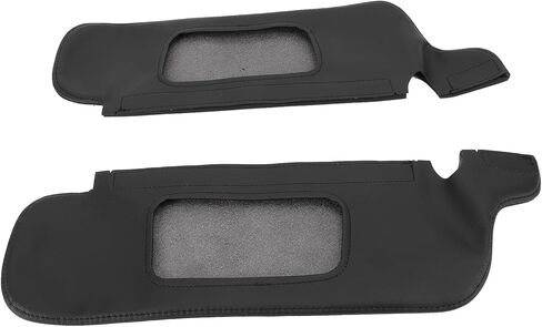 FILFEEL 2Pcs Car Sun Visor Cover, PU Leather Stylish Look Scratch Sun Visor Protector Cover for 1994 to 2004, Easy Installation with Fastener (Black) in Saudi Arabia