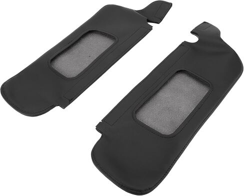 FILFEEL 2Pcs Car Sun Visor Cover, PU Leather Stylish Look Scratch Sun Visor Protector Cover for 1994 to 2004, Easy Installation with Fastener (Black) in Saudi Arabia