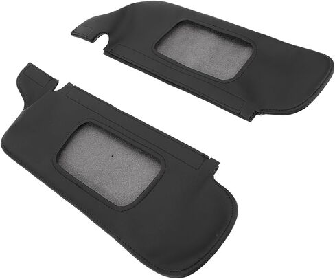 FILFEEL 2Pcs Car Sun Visor Cover, PU Leather Stylish Look Scratch Sun Visor Protector Cover for 1994 to 2004, Easy Installation with Fastener (Black) in Saudi Arabia