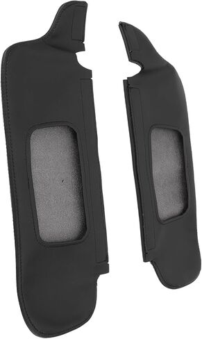 FILFEEL 2Pcs Car Sun Visor Cover, PU Leather Stylish Look Scratch Sun Visor Protector Cover for 1994 to 2004, Easy Installation with Fastener (Black) in Saudi Arabia