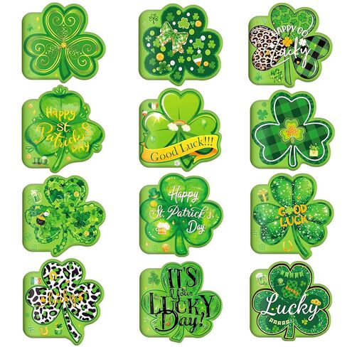 OXYLIPO 24 Pcs St. Patrick's Day Mini Notepads - Green Shamrock Memo Pads with Irish-Themed Designs for School Classroom Rewards, Office Memo Jotting, Home Daily Notes, St. Patrick's Day Party Favors in Saudi Arabia