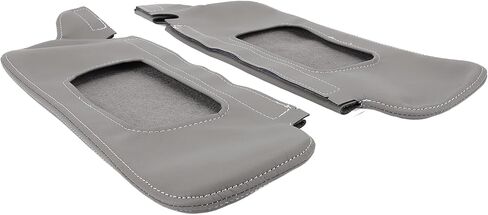 FILFEEL 2Pcs Car Sun Visor Cover, PU Leather Stylish Look Scratch Sun Visor Protector Cover for 1994 to 2004, Easy Installation with Fastener (Black) in Saudi Arabia