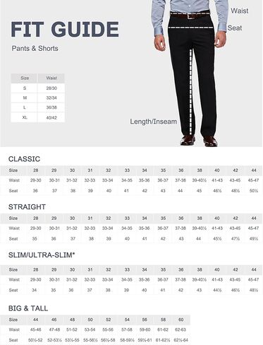 Men's Cotton Dress Pants Classic Fit, Non-Iron Straight-Leg Business Trousers, Casual Office Khaki Chinos in Saudi Arabia