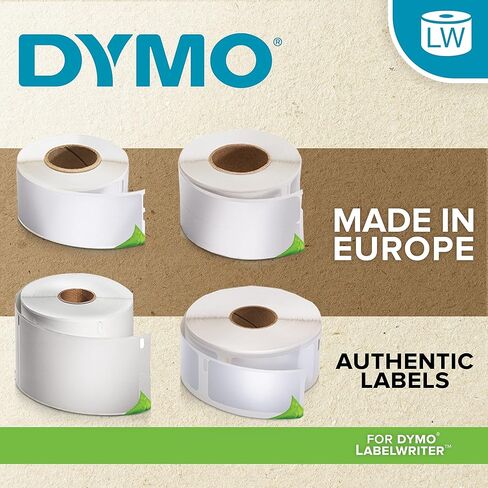 ملصقات صناعية متينة من DYMO LW لطابعات ملصقات الملصقات، بولي أبيض، 2-1/4 بوصة × 1-1/4 بوصة، 1 لفة من 800 in Saudi Arabia