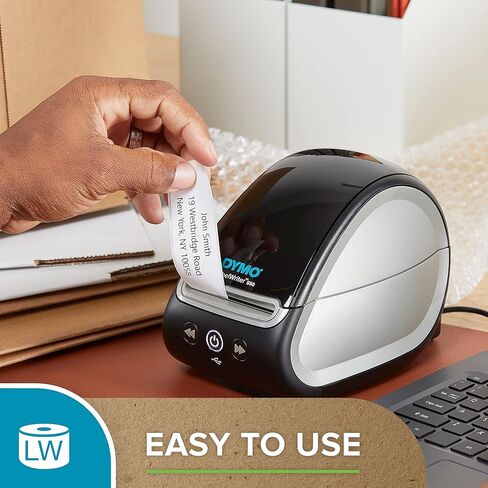 ملصقات صناعية متينة من DYMO LW لطابعات ملصقات الملصقات، بولي أبيض، 2-1/4 بوصة × 1-1/4 بوصة، 1 لفة من 800 in Saudi Arabia