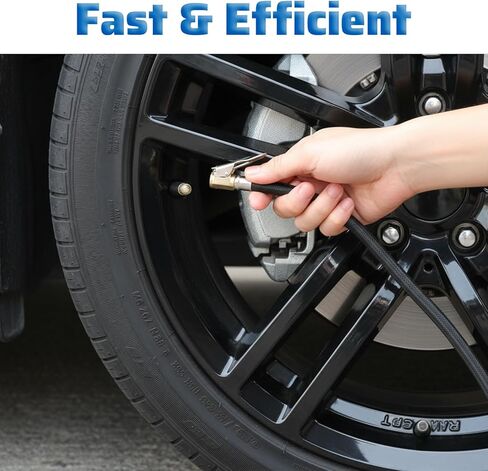 12'' Tire Inflator Extension Hose - High-Pressure Brass Chuck Adapter Tire Inflator Extension - Quick Connect Clip-On Air Chuck Universal Fit for Car Motorcycle Bicycle Maintenance in Saudi Arabia