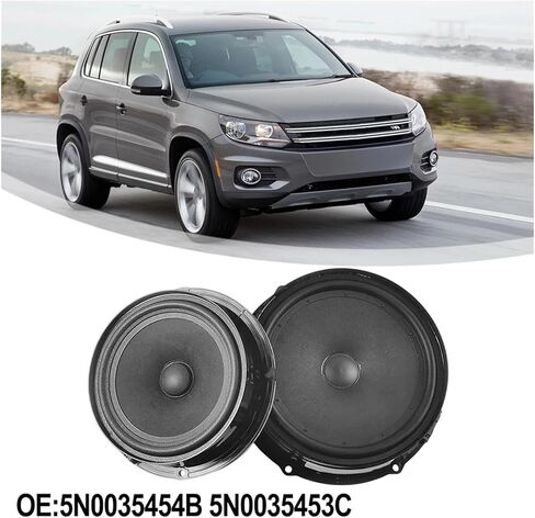 مكبر صوت أمامي وخلفي للسيارات 5N0035454B 5N0035453C متوافق مع Tiguan 2009-2019 قطع غيار السيارات مكبر صوت جهير (أمامي) in Kuwait