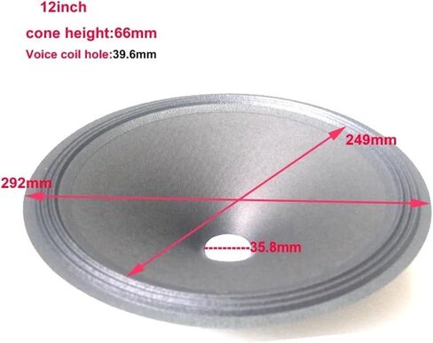 20pcs/Lot 12" Speaker Cloth Suspension Edge Paper Cone 3 Fold Rings Dia 292mm Voice Coil 36mm Car Subwoofer HiFi in Kuwait