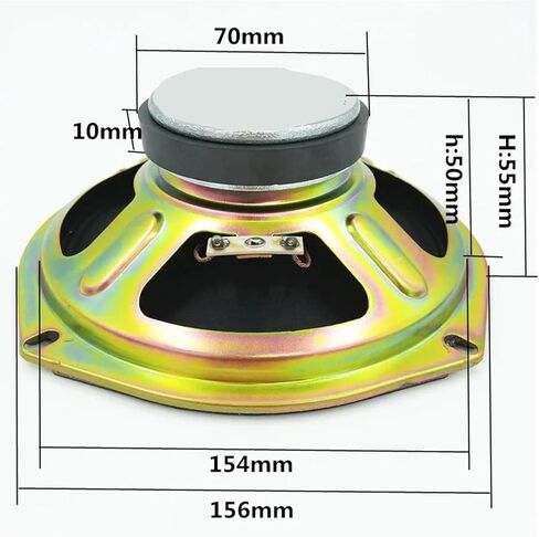 2 قطعة/الوحدة 6/6.25 بوصة 8 أوم 30 واط مربع كامل المدى مزدوج نقي ورقة مخروط حمى مكبر هاي فاي ماكس الطاقة 150 واط لتقوم بها بنفسك صندوق بوم in Kuwait