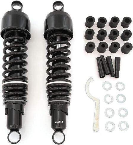 Black 325mm 12 3/4" Performance Adjustable Motorcycle Rear Shocks Absorber Damper Eye To Eye Fits Honda CM185 CM200 CB250 CX500 GB500 VT500 XBR500 CB650 VF700 VT700 VT750 CB900 CB1000 VT1100 in Saudi Arabia