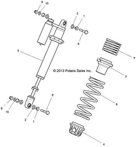 Polaris 7043986-632 Matte Titanium Front Shock Spring RZR XP EPS Limited 1000 in Saudi Arabia