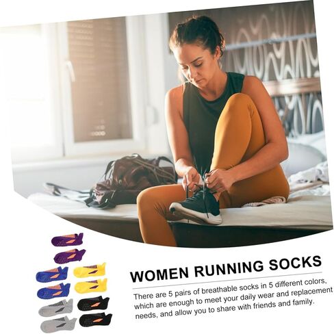 Cushioned Running Socks for Women Compression Socks Low Cut Athletic for Jogging Workout in Saudi Arabia