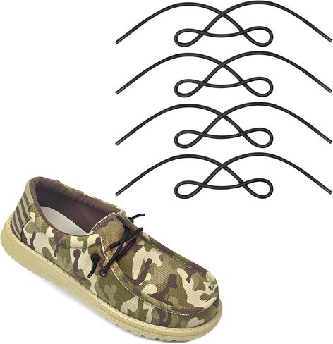 YOUMII 2pairs shoelace for Hey Dude Unisex-Child WallyKids teenager Wally Toddler Washed Canvas|child Loafers in Saudi Arabia