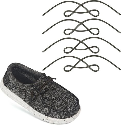 YOUMII 2pairs shoelace for Hey Dude Unisex-Child WallyKids teenager Wally Toddler Washed Canvas|child Loafers in Saudi Arabia