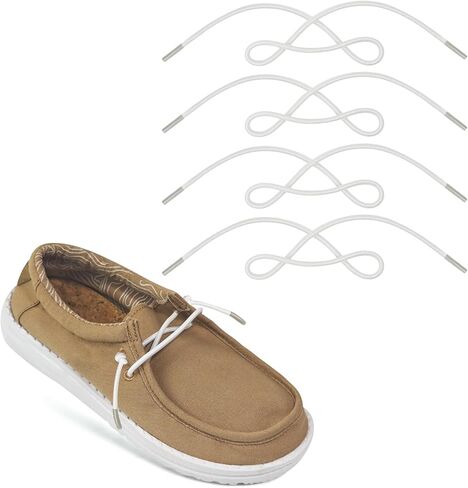 YOUMII 2pairs shoelace for Hey Dude Unisex-Child WallyKids teenager Wally Toddler Washed Canvas|child Loafers in Saudi Arabia