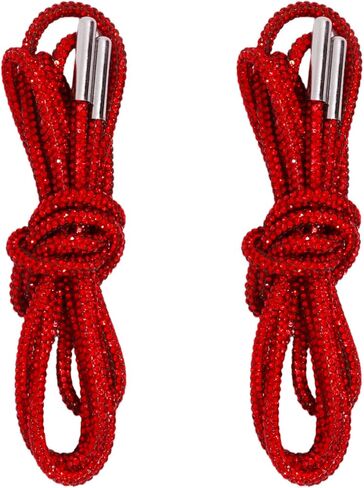 2PCS Rhinestone Shoe Laces, 47" Glitter Diamond Shoe Strings for Sneakers, Bling Crystal Rope Shoelaces Drawstring in Kuwait