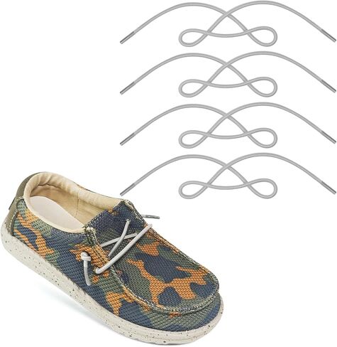 YOUMII 2pairs shoelace for Hey Dude Unisex-Child WallyKids teenager Wally Toddler Washed Canvas|child Loafers in Saudi Arabia