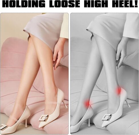 15 Pairs Shoe Straps for Loose Shoes,Elastic High Heels Shoes Straps for Heels for Women's Slingback & Strap Heels,Clear Anti-Slip,Elastic Silicone in Saudi Arabia