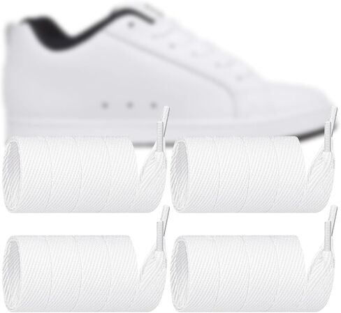 Endoto 2 Pairs Fat Shoe Laces for DC Sneakers, 20MM Thick Flat Replacement Shoelaces Strings for Skate Shoes in Saudi Arabia