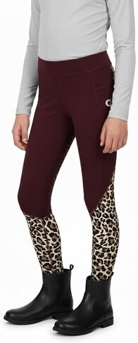 سراويل ركوب الخيل للفتيات، سراويل ركوب الخيل للأطفال، مقبض سيليكون كامل المقعد مع جيوب in Kuwait