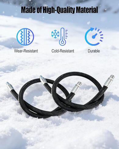 Snow Plow Hydraulic Hose Replacement Fits for BOSS HYD07042, 3/8" × 40" V-Plow Hose with 1/4" MP × 3/8" MP Fittings, 2PK in Saudi Arabia