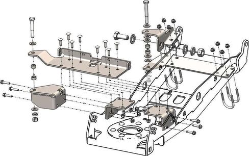 KFI Products UTV Plow Hydraulic Angle Kit for use with KFI UTV Tubes 105935 in Saudi Arabia