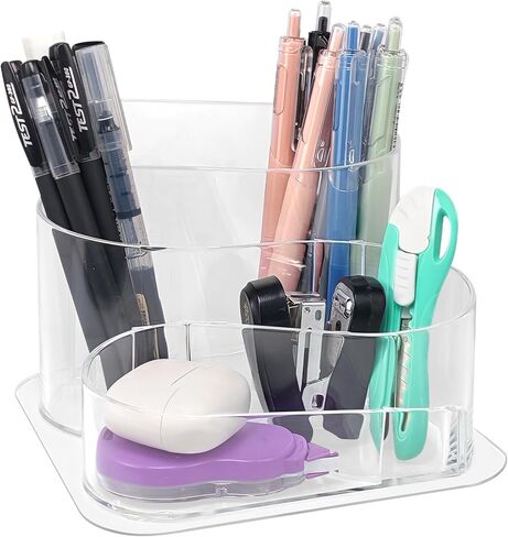 Pencil Holder, Aesthetic Desk Pen & Makeup Brush Organizer, Decorative Desk Organizer Storage for Home, School, Office in Kuwait