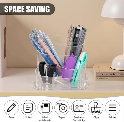 Pencil Holder, Aesthetic Desk Pen & Makeup Brush Organizer, Decorative Desk Organizer Storage for Home, School, Office in Kuwait