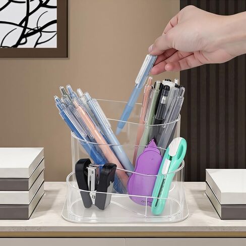 Pencil Holder, Aesthetic Desk Pen & Makeup Brush Organizer, Decorative Desk Organizer Storage for Home, School, Office in Kuwait