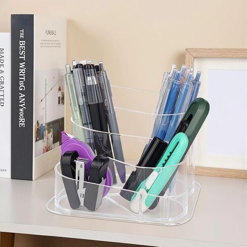 Pencil Holder, Aesthetic Desk Pen & Makeup Brush Organizer, Decorative Desk Organizer Storage for Home, School, Office in Kuwait