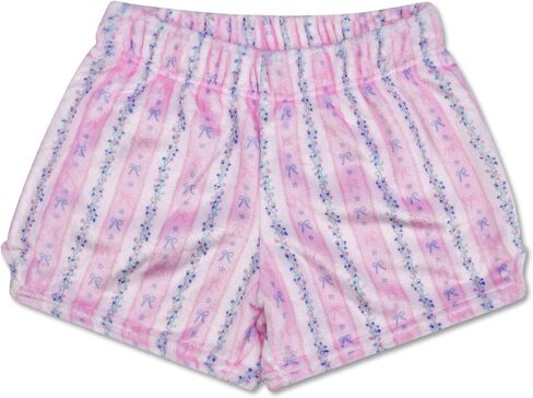 iscream Big Girls Silky Soft Pretty Print Plush Fleece Shorts - Vintage Florals Collection in Saudi Arabia