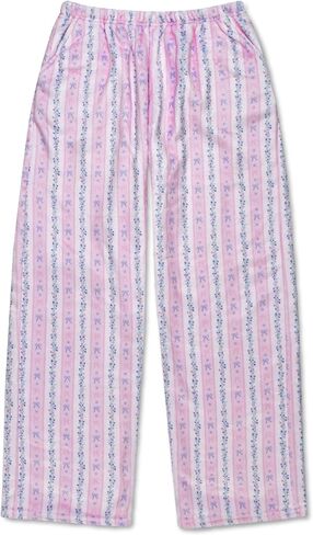 iscream Big Girls Silky Soft Pretty Print Plush Fleece Pants - Vintage Florals Collection in Saudi Arabia