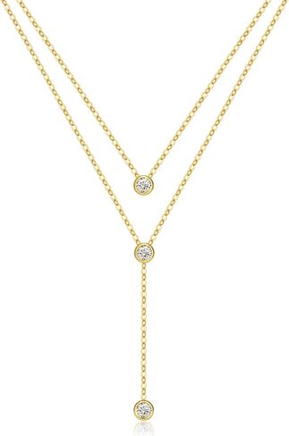 Fullpop Dainty Gold Necklaces for Women, 18k Gold Layered Lariat Necklace for Women Long Gold Choker Necklaces for Women Statement Diamond Heart Pendant Necklace Body Chain Jewelry for Women in Kuwait