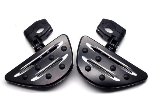 MZS 1.25" Highway Pegs, Motorcycle Highway Foot Pegs Short Adjustable CNC Aluminum Compatible with Road Glide King Softail Electra Street Glide Sportster Vulcan Chief Boulevard for 1 1/4 Engine Guard in Saudi Arabia