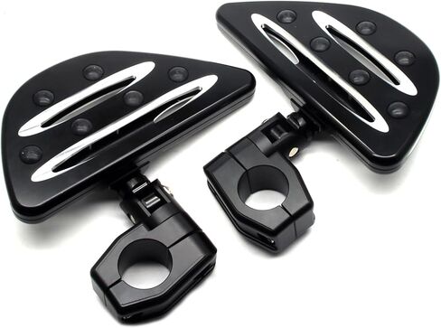 MZS 1.25" Highway Pegs, Motorcycle Highway Foot Pegs Short Adjustable CNC Aluminum Compatible with Road Glide King Softail Electra Street Glide Sportster Vulcan Chief Boulevard for 1 1/4 Engine Guard in Saudi Arabia