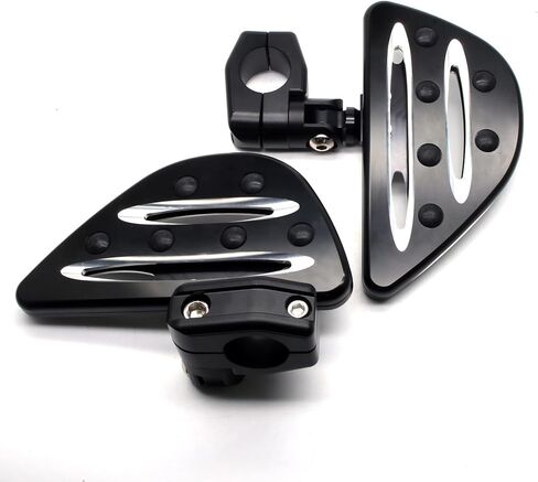 MZS 1.25" Highway Pegs, Motorcycle Highway Foot Pegs Short Adjustable CNC Aluminum Compatible with Road Glide King Softail Electra Street Glide Sportster Vulcan Chief Boulevard for 1 1/4 Engine Guard in Saudi Arabia